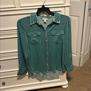 Sundance Floral Teal Shirt
